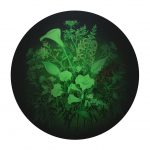 peinture de fleurs toxiques en bouquet monochrome vert